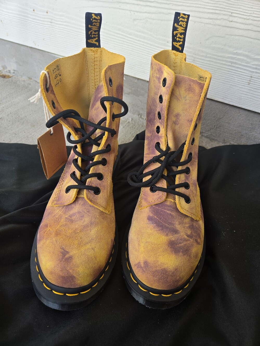 Dr. Martens 1460 Pascal Tie Dye Boot In Burnt Yellow - Picture 4 of 8
